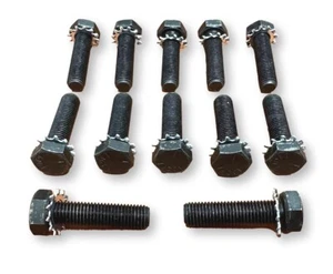 55 56 57 Chevy Front Door Hinge To Door Bolt Set Black Cad Finish 1955 1956 1957 - Picture 1 of 5