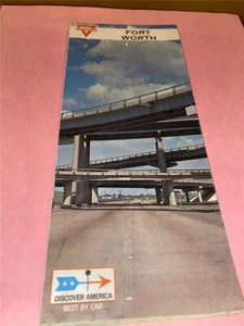 VTG 1969 FORT WORTH CONOCO MAP RIDE THE HOT ONES & SAVE 4 GASOLINES! 4 PRICES! - Picture 1 of 5