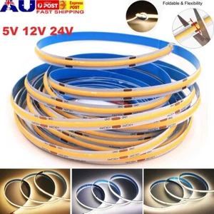 5M-20M 12V/24V/5V COB LED Strip Light Warm Natural Cold White 3000K 4000K/6000K - Picture 1 of 20