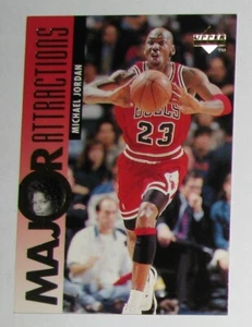 Chicago Bull 1995 Upper Deck Major Attractions #341 Queen Latifah Michael Jordan - Imagen 1 de 3