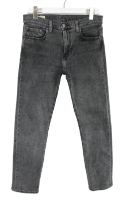 LEVI's 502 Premium Big E Jeans Men's W30/L32 Faded Tapered Fit Denim Grey - Image 1 of 4