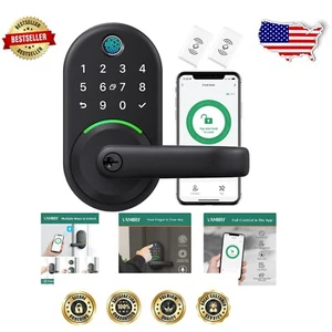 Modern Smart Door Lock - Remote Control, Fingerprint Access & Quick DIY Install - Picture 1 of 8
