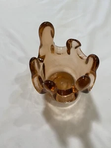 Fire & Light Glass - Copper Candle Holder - Large Free Form Shape -Used - Picture 1 of 5