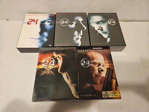 24 Seasons 1-5 DVD Complete Lot Set: Season 1 open, 2 3 4 5 NEW SEALED TV Series - Picture 1 of 4