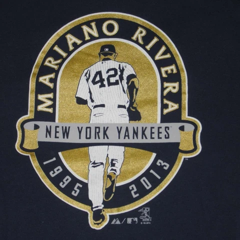 Mariano Rivera New York Yankee LARGE Majestic 2013 Retirement Hall of Fame Shirt Cover