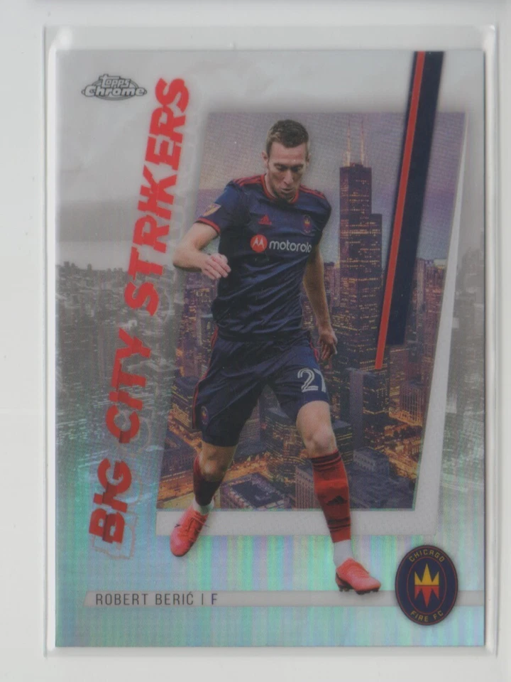 2021 Topps Chrome MLS Big City Strikers #BCS12 Robert Beric RC Refractor Flat SH - Image 1 of 1