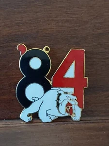 '84 GEORGIA BULLDOG BRASS CUTOUT KEY CHAIN OR NECKLACE PIECE - Picture 1 of 2