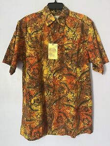 Island Republic Men’s Medium Hawaiian Shirt Floral Print 100% Cotton