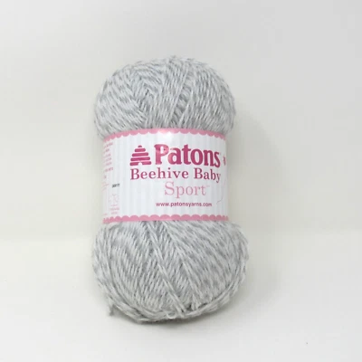 Yarn Patons Beehive Baby Sport Yarn #3 Baby Grey Marl1 skein YBaby - Image 1 of 4