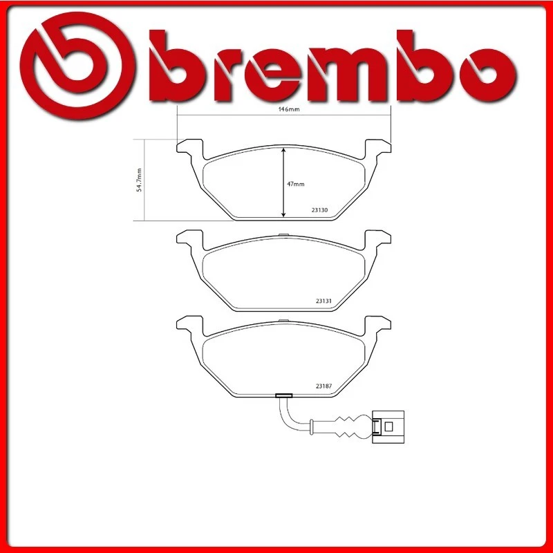 07.B314.53#592 PASTIGLIE FRENO ANTERIORE SPORTIVE BREMBO SPORT VW BORA Variant ( - Immagine 1 di 1