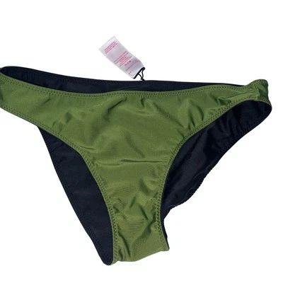 No Boundaries Olive Green Bikini Bottom Reversible Swimsuit Medium M - Image 1 of 4