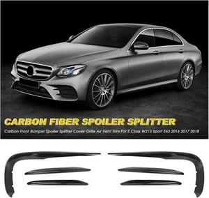 Front Bumper Splitter Spoiler Fog Light Benz E Class W213 2016-2020 E200 260 300 - Foto 1 di 7