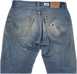 VTG Levi's 501 Selvedge Jeans Men 31x26 Blue Redline #6 Single Stitch Distressed - Imagen 1 de 21