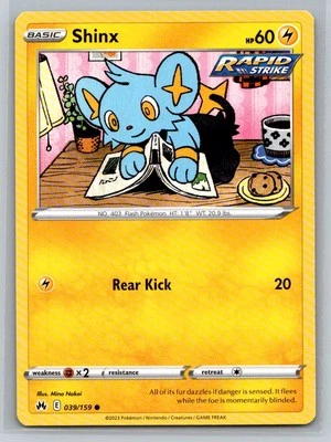 Shinx #039/159 Crown Zenith Common - Pokemon Cards H9 - Image 1 of 2