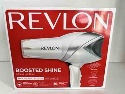 Revlon усиленный блеск инфракрасный фен с зажимами 1875 Вт серебро RVDR5264 новый - Изображение 1 из 4