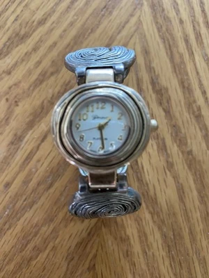 Vintage Geneva Platinum Women's  Cuff Bracelet Watch Gold Tone - Image 1 of 4