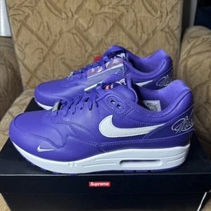 Nike Supreme x Air Max 1 '87 SP Varsity Purple Mens 9.5 - Picture 1 of 9