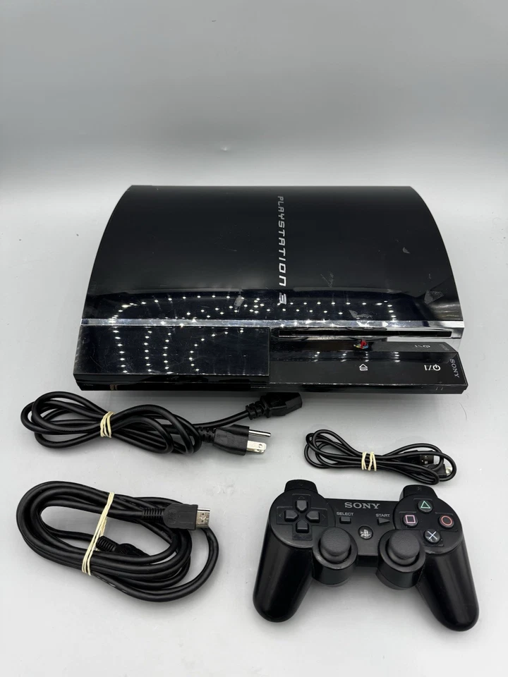 Playstation 3 Backwards Compatible 80GB CECHA01 SERVICED Fat PS3 PS2 PS1 Low Hr - Image 1 of 4