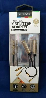 BYTECH UNIVERSAL Y-SPLITTER ADAPTER 3.5mm Connector- Gold (5402-5413) - Image 1 of 3