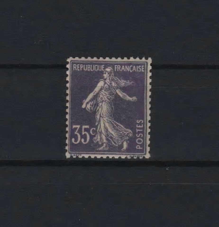 FRANCE STAMP YVERT 136 SCOTT 175b " SOWER 30c VIOLET  NO GROUND " MNH VVF R369 - Image 1 of 1
