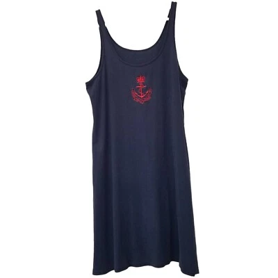 Mini Vestido Lauren Ralph Lauren Para Mujer Pequeño Sin Mangas Dormir Cubrir Bordado Foto 1 de 4