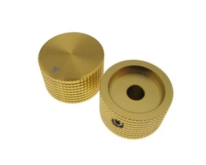 HQ 6mm Hole Dia Aluminum Solid Knob Cap for Flatted Rotary Potentiomete - Gold - Picture 1 of 1