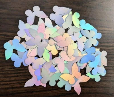 Folha holográfica confete borboleta, dispersão de mesa borboleta, casamento - Imagem 1 de 3