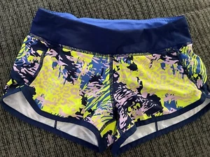 IVIVVA Girl By Lululemon Blue, yellow & Lavender Shorts, size 8 - Picture 1 of 6