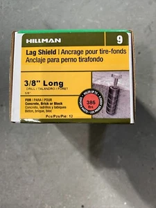 Hillman 3/8” Long Lag Shield Qty 12 - Picture 1 of 1