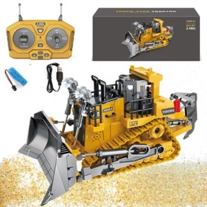 Remote Control Excavator Bulldozer Toy 2.4G Channel RC Front Loader Tractor - Picture 1 of 11