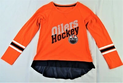 Edmonton Oilers NHL Niñas Manga Larga Volantes Encaje Parte Inferior Camisa con Leggings Foto 1 de 4