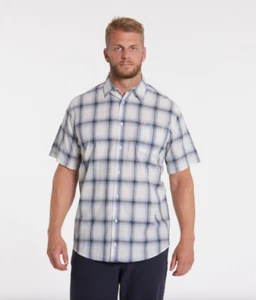 NORTH 56º4 Denim Check S/S Shirt - 4XL KING SIZE WAS £65.00 - Picture 1 of 2