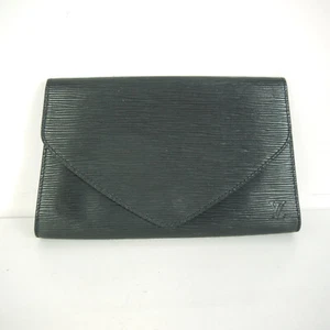 Louis Vuitton Art Deco Clutch Bag Black Epi Leather Envelope Flap - Imagen 1 de 10