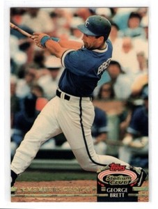 GEORGE BRETT  ROYALS  1992 TOPPS STADIUM CLUB #609 - MEMBER'S CHOICE 