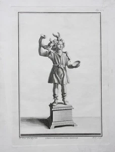 Carlo Nolli nach Niccolò Vanni, Kupferstich, antike Statuette, Mundschenk, 1771 - Bild 1 von 11