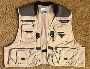 Columbia PFG Fishing Vest XXL New Beige Made in Vietnam Sportswear Original New - Picture 1 of 3