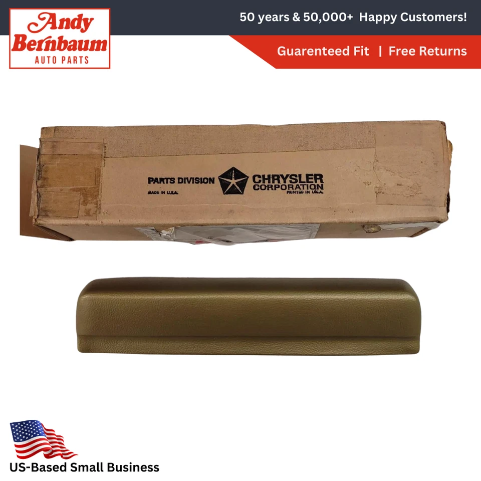 Chrysler Imperial 1972 reposabrazos almohadilla dorada 1232GY5 como nuevo Foto 1 de 4