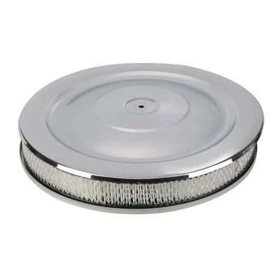 Conjunto de filtro de aire cromado Corvette 1953-1981 C1-C3 14 pulgadas cuello 5-1/8 Foto 1 de 4