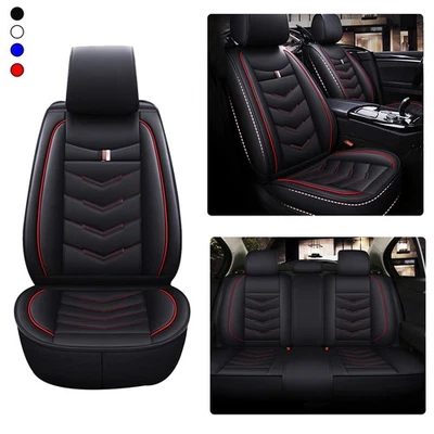 Car Seat Covers for Dodge 5-Seats Leather Protection Cushion Black Red CT008 Foto 1 de 4