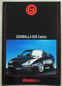 PORSCHE GEMBALLA 928 CABRIO Car Sales Leaflet Brochure 1980s English & German - Picture 1 of 3