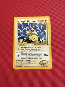 Pokemon Lt Surges Electabuzz 6/132 Gym Heroes Holo Rare Vintage WOTC - Picture 1 of 3