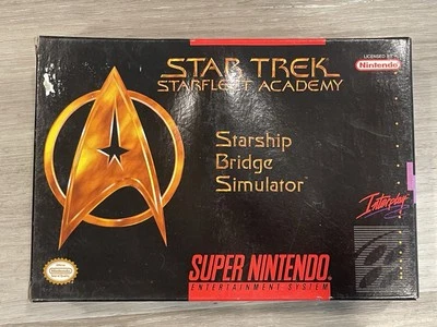 Star Trek: Starfleet Academy Bridge Simulator SNES Super Nintendo CIB w Manual - Image 1 of 4