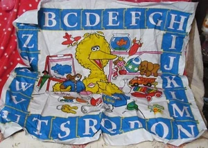 Sesame Street ABCs Alphabet Vinyl Floor Play Mat ~ Big Bird ~ Vintage - Picture 1 of 2