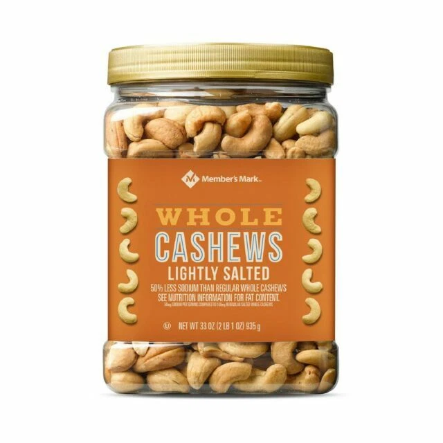 Member's Mark Lightly Salted Whole Cashews - 33oz