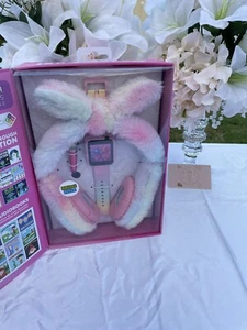 iTECH jr Kids Smartwatch With Headphones Pink Rainbow Furry NIB - Picture 1 of 6