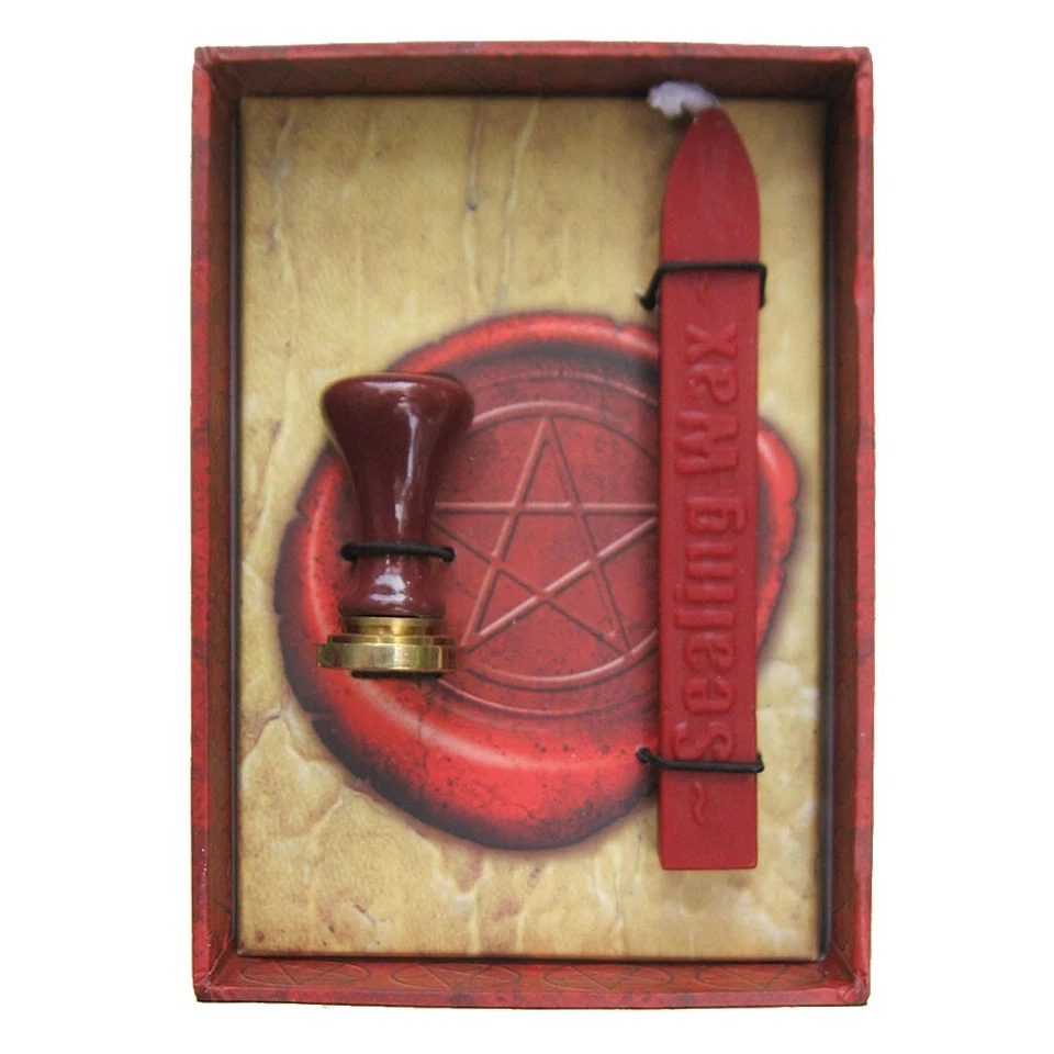 NEW Magic Sealing Wax Kit - Red with Pentagram Stamp by Lo Scarabeo