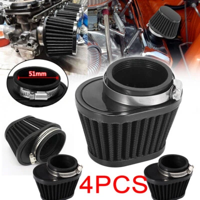 51mm 2inch Air Intake Filter Cleaner Pod For Honda Yamaha Universal Motorcycle Foto 1 de 4