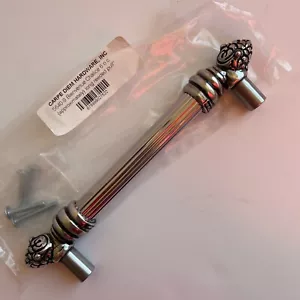 Carpe Diem Hardware Bienvenue 6" Center Reeded Pull in Chalice Cabinet Handle - Picture 1 of 12