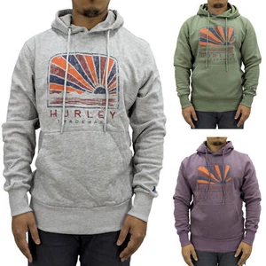 HURLEY Mens Pullover Hoodie Hooded Sweatshirt Fleece Top Plain Hoody Jumper - Picture 1 of 32