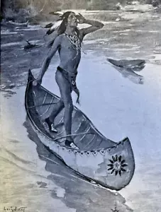 1901 Indianergeschichte Lois Betts Illustrationen Erwachen des kleinen Regenpfeifers - Bild 1 von 7